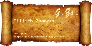 Gillich Zsanett névjegykártya